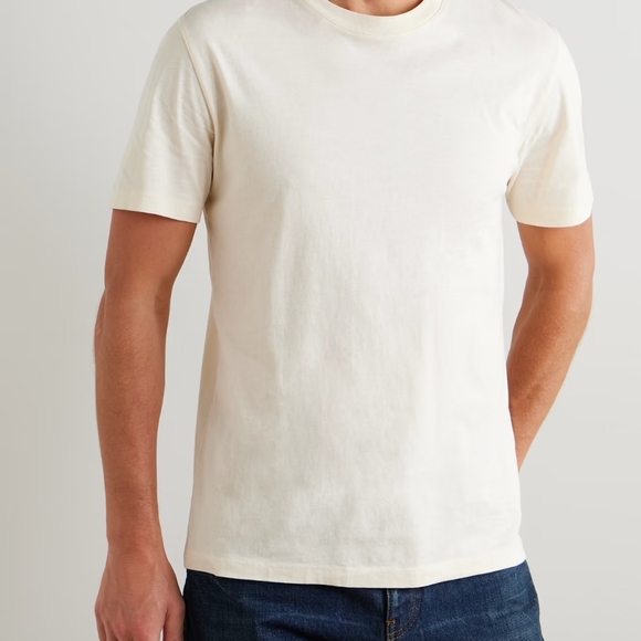 Maison Margiela 100% Organic Cotton Jersey T-Shirt Off-White Cream Ivory Sz XXL - Picture 2 of 11